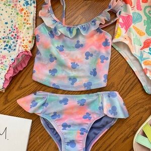 Colorful Kids Swim Set with Ruffle Detail